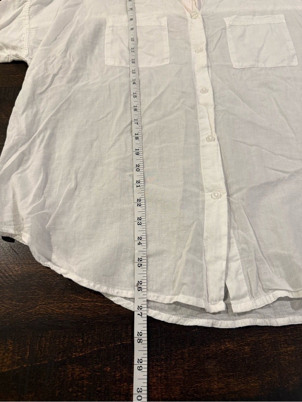 NWT Sundry White Sheer Button Front Beach Shirt Top Large - Picture 9 of 9